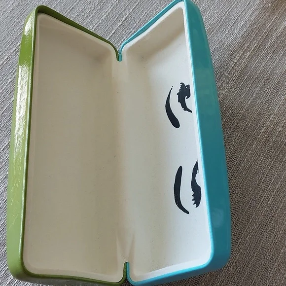 Kate Spade Two-Tone Eyeglass Case Blue & Green - Picture 6 of 11